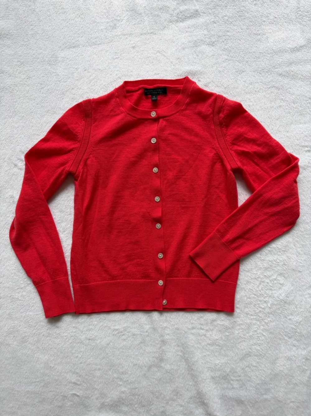 Banana Republic Button-Front Merino Wool Cardigan